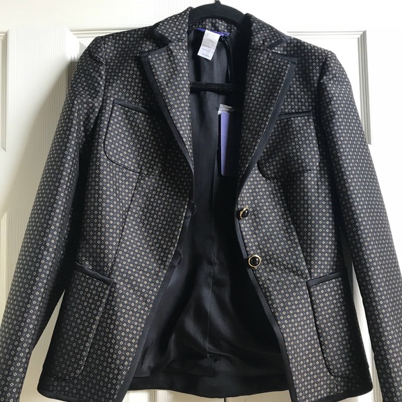 Les Copains Patterned Corset Trim Blazer - Picture 3 of 6